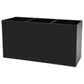 Cerpourt Clear Makeup Brush Organizer,Acrylic Cosmetic Brushes Storage Holder with 3 Slots,Pencil Pen Holder for Desk,Desk Organizer and Accessories for Vanity