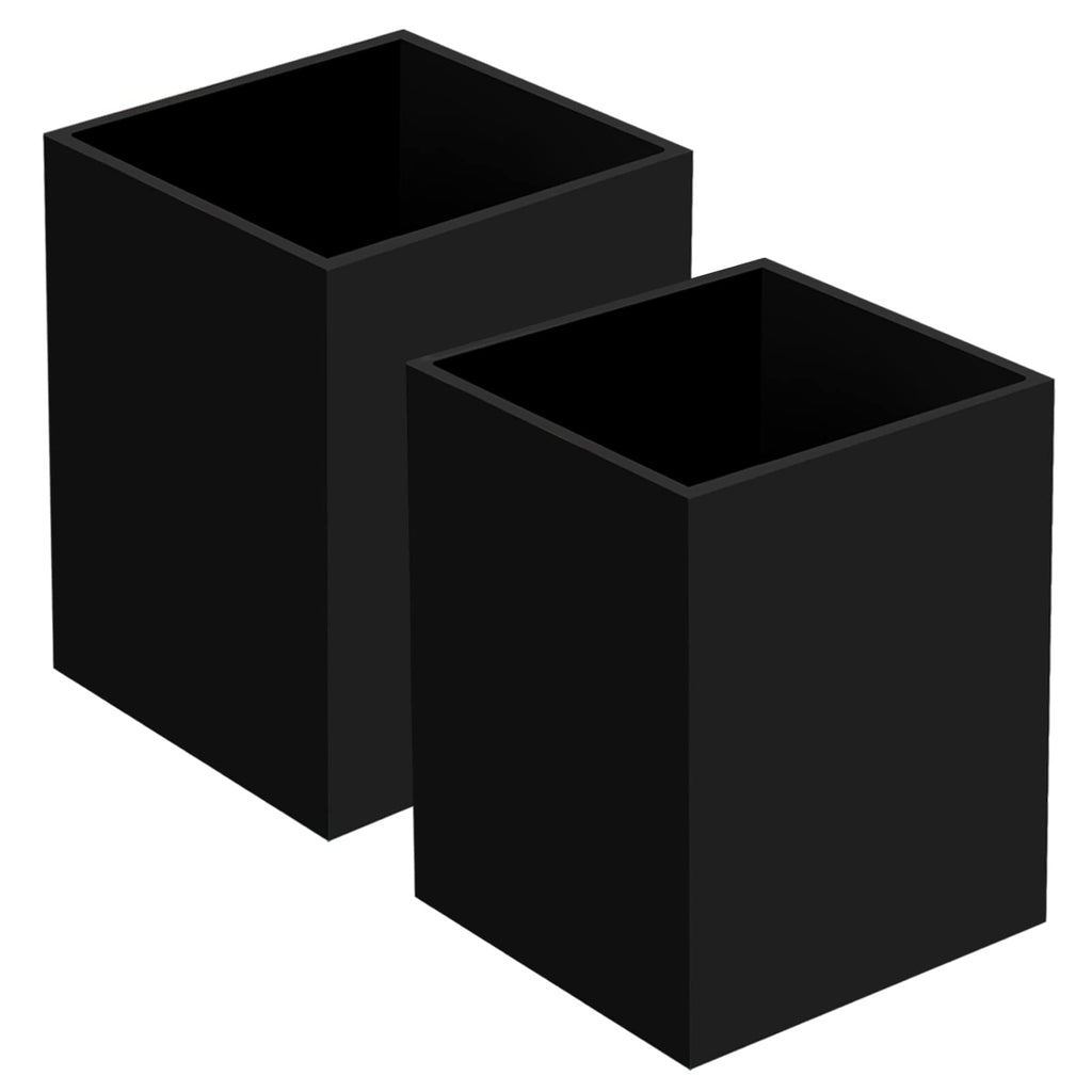 Ptaedex Acrylic Pen Holder Organizer, Black Pencil Holder for Desk, 2 Pack