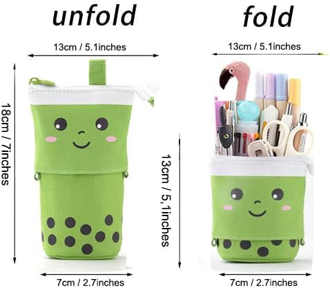 Telescopic Pencil Bag Pen Holder Pop Up Stationery Case, Stand-up Retractable Transformer Bag Standing Organizer, Great for Christmas Holiday New Year Office Bag