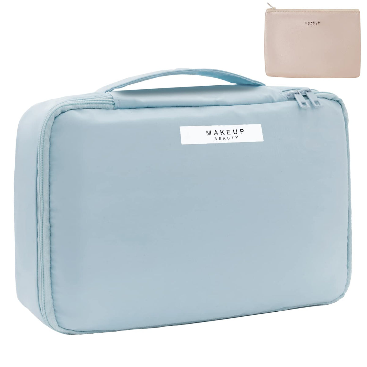 Queboom Travel Makeup Bag Cosmetic Bag Toiletry Bag for Women & Men, Green