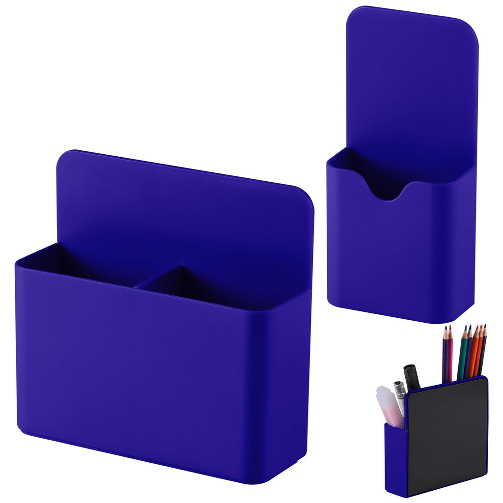 KITANIS Magnetic Pen Holder,2 Pack Magnetic Dry Erase Marker Holder with Generous Compartments,Strong Magnet Storage Marker Pen Pencil Organizer for Refrigerator,Whiteboard,Locker Accessories