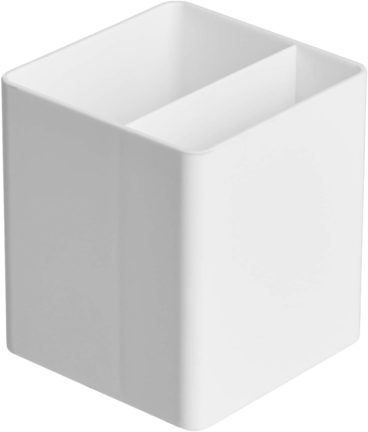 Amazon Basics Plastic Desk Organizer Pen Cup White