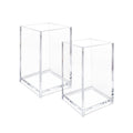 Newkita 3 Pack Clear Acrylic Cosmetic Pencil Pen Holder Cup, Clear Makeup Brush Holder, Desk Acrylic Brushes Storage