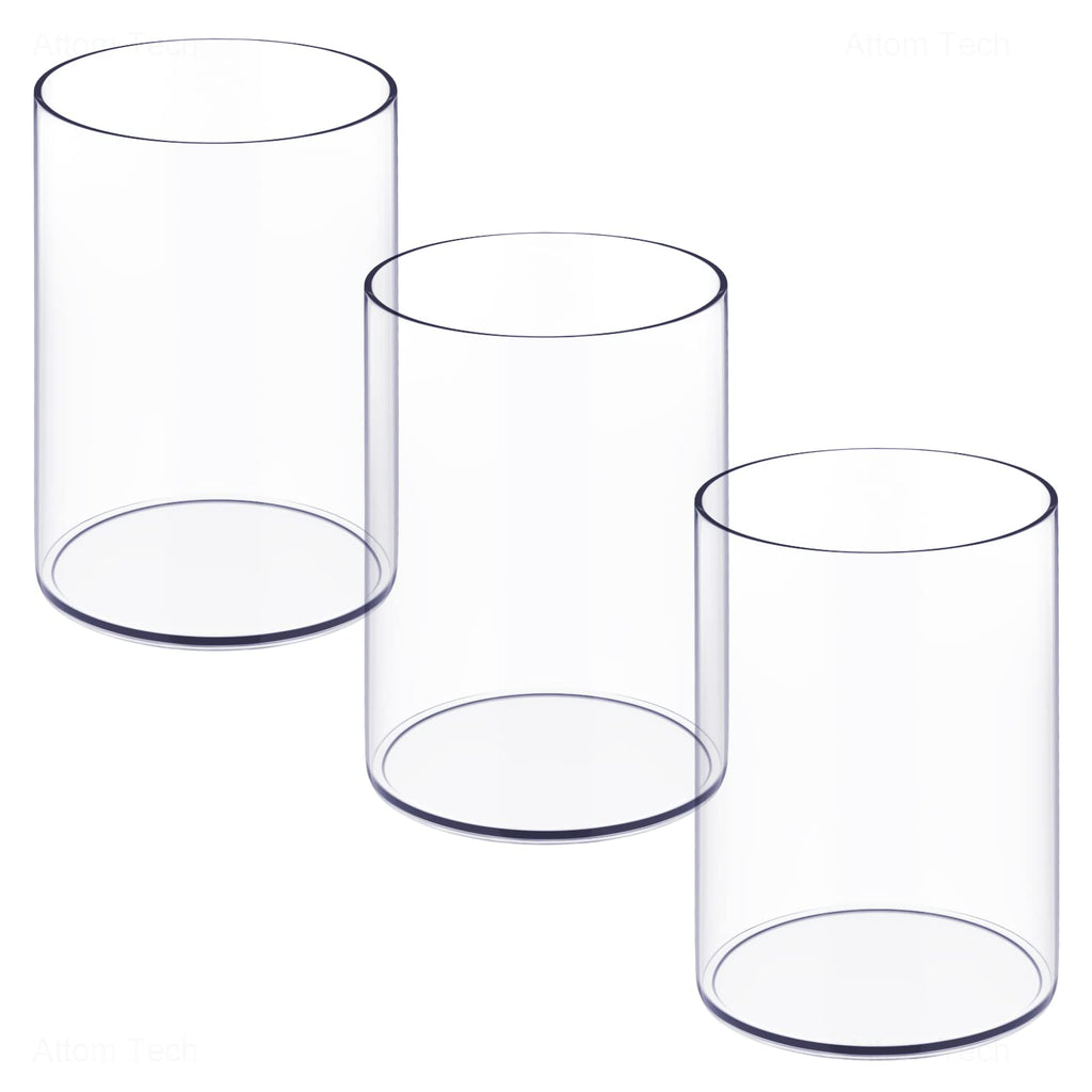 3 Pcs Stylish Clear Acrylic Desk Organizer Pen and Pencil Holders