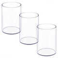 3 Pcs Stylish Clear Acrylic Desk Organizer Pen and Pencil Holders