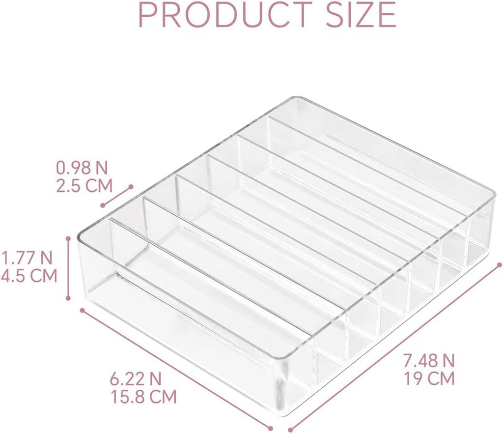 WECHENG Clear Plastic Acrylic Makeup Organizer for Makeup Palette Organizer