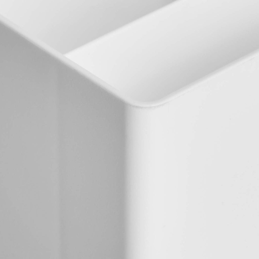 Amazon Basics Plastic Desk Organizer Pen Cup White