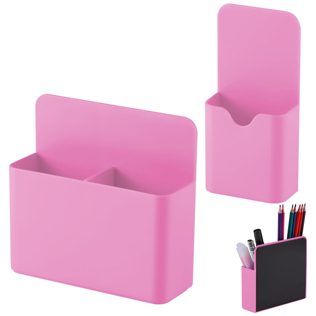 KITANIS Magnetic Pen Holder,2 Pack Magnetic Dry Erase Marker Holder with Generous Compartments,Strong Magnet Storage Marker Pen Pencil Organizer for Refrigerator,Whiteboard,Locker Accessories