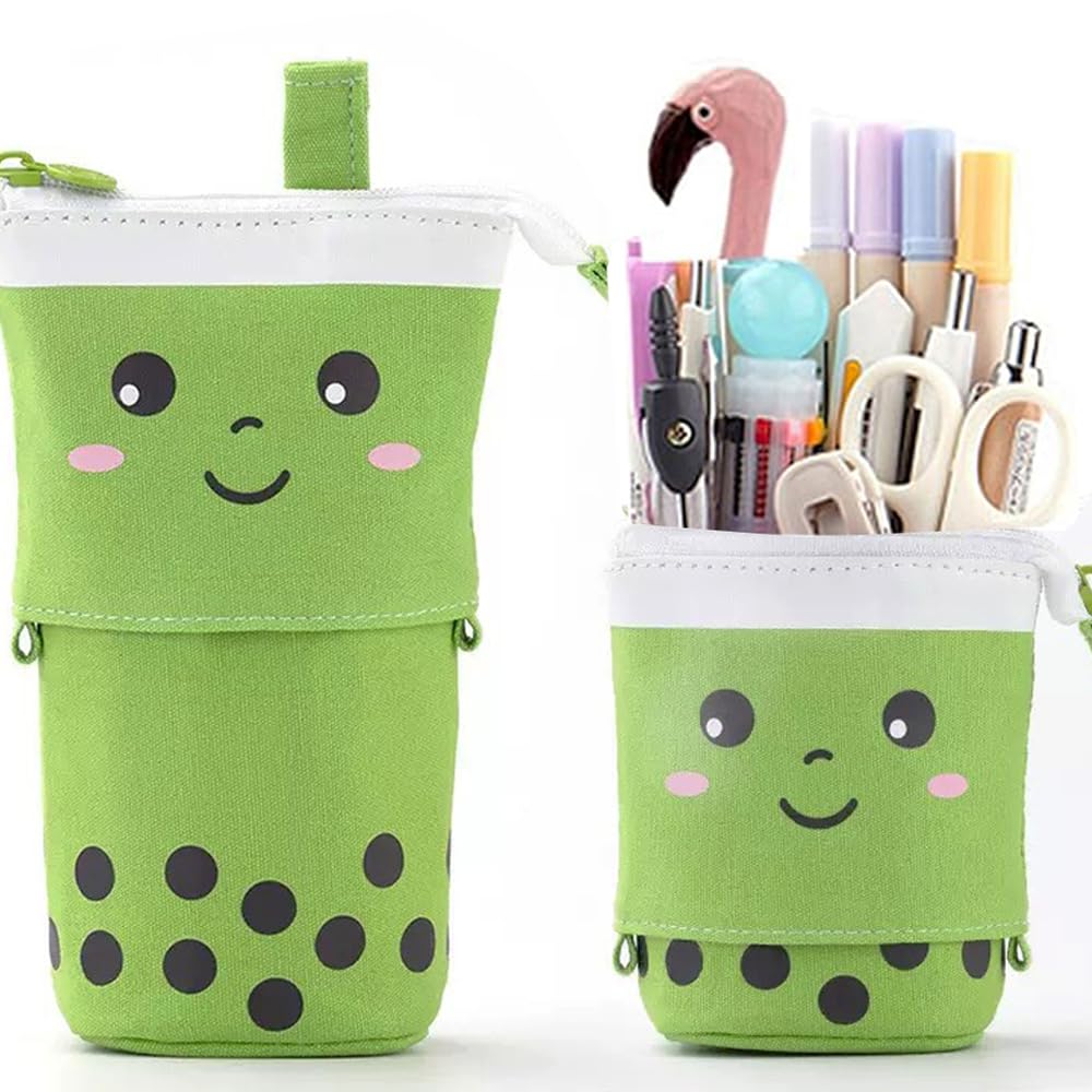 Telescopic Pencil Bag Pen Holder Pop Up Stationery Case, Stand-up Retractable Transformer Bag Standing Organizer, Great for Christmas Holiday New Year Office Bag