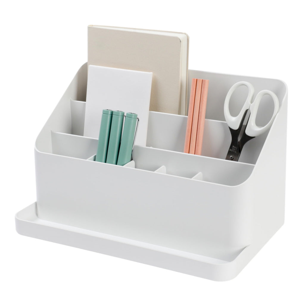BLUE GINKGO Desk Organizer, Office Supplies, White, Made in Korea