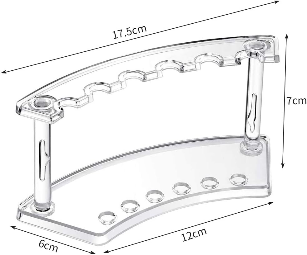 Clear Plastic Pen Holder Display Stand - 4 Pack, 6-Slot Organizer for Home Office & Store Use