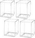 AZUREAL 4 Pack Clear Acrylic Pen Holder Cup, Clear Makeup Brush Holder, Thickened Acrylic Desktop Stationery Organizer for Office, School, and Home Storage