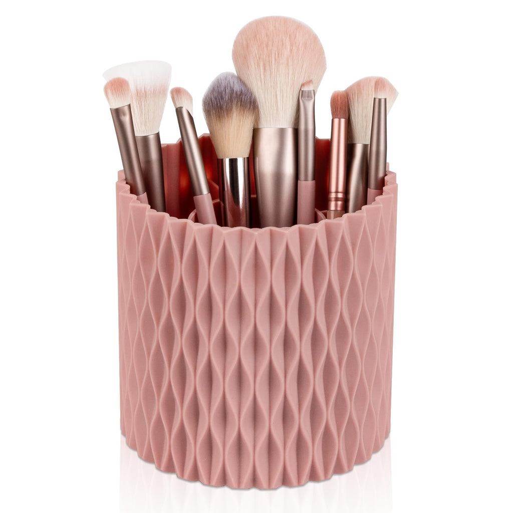 Anyoifax 360 Rotating Makeup Brush Holder Make Up Brushes Organizer, White