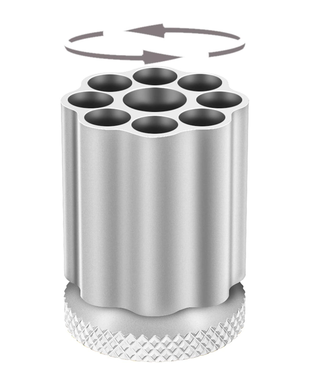 Rotating Revolver Pen Holder, Gun Cylinder Pen Holders, Favorite Pencil Holder and Perfect Stationery Supplies (Black)