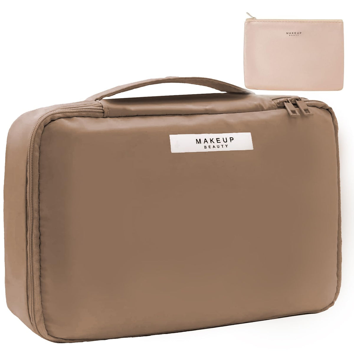 Queboom Travel Makeup Bag Cosmetic Bag Toiletry Bag for Women & Men, Green
