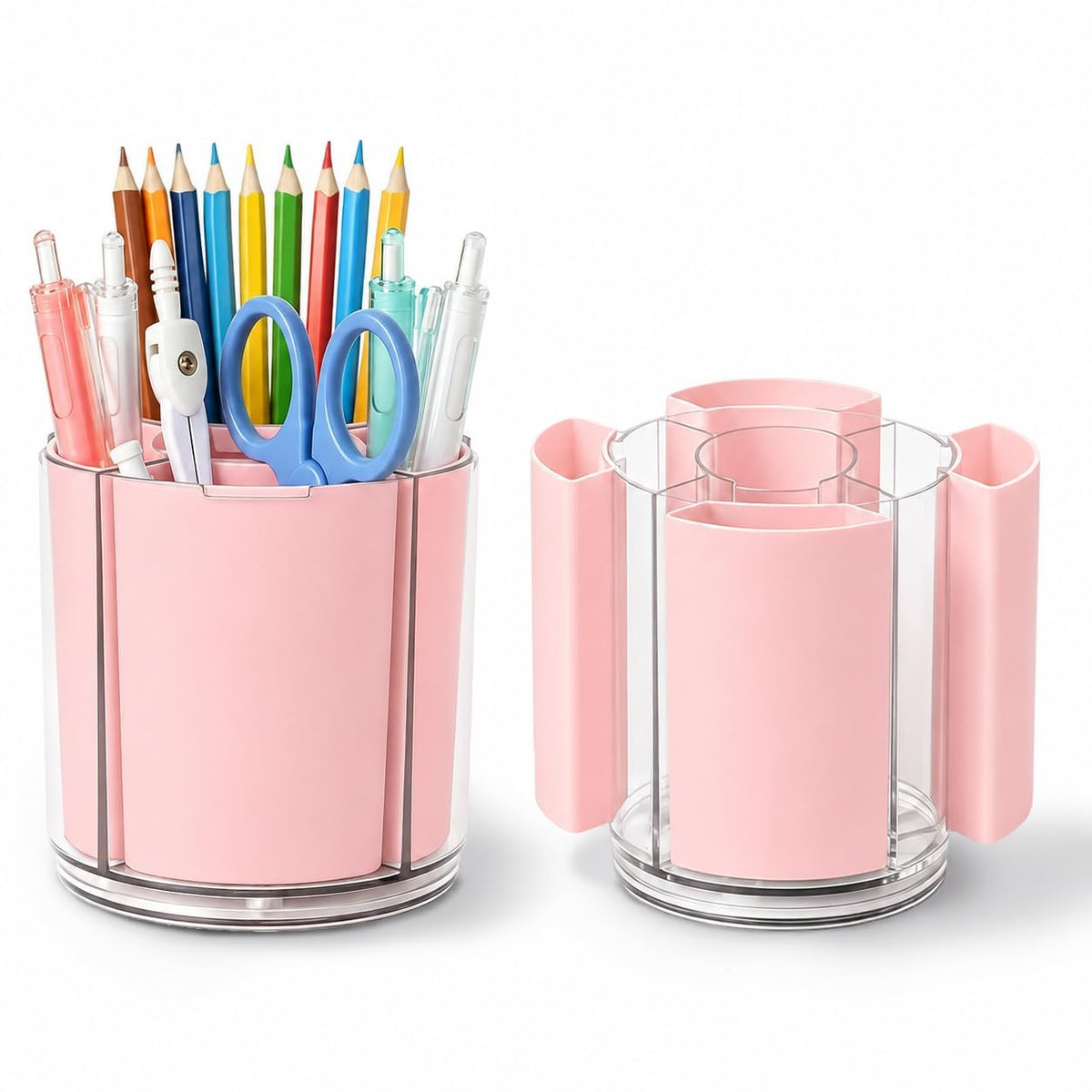360° Rotating Pen Holder for Desk Adjustable Pencil Organizer, Green