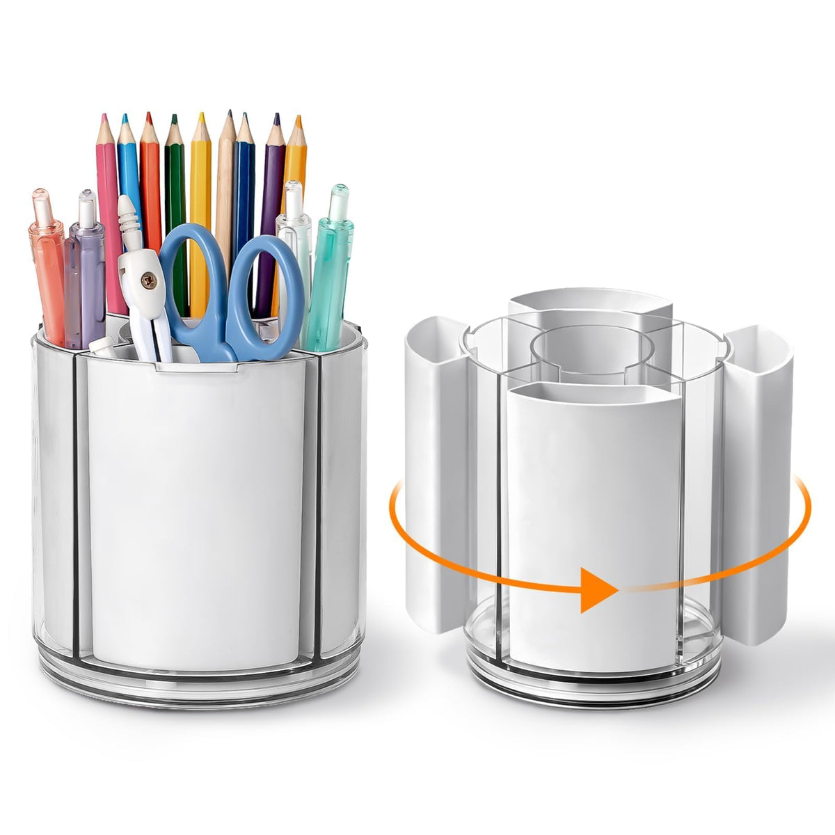360° Rotating Pen Holder for Desk Adjustable Pencil Organizer, Green