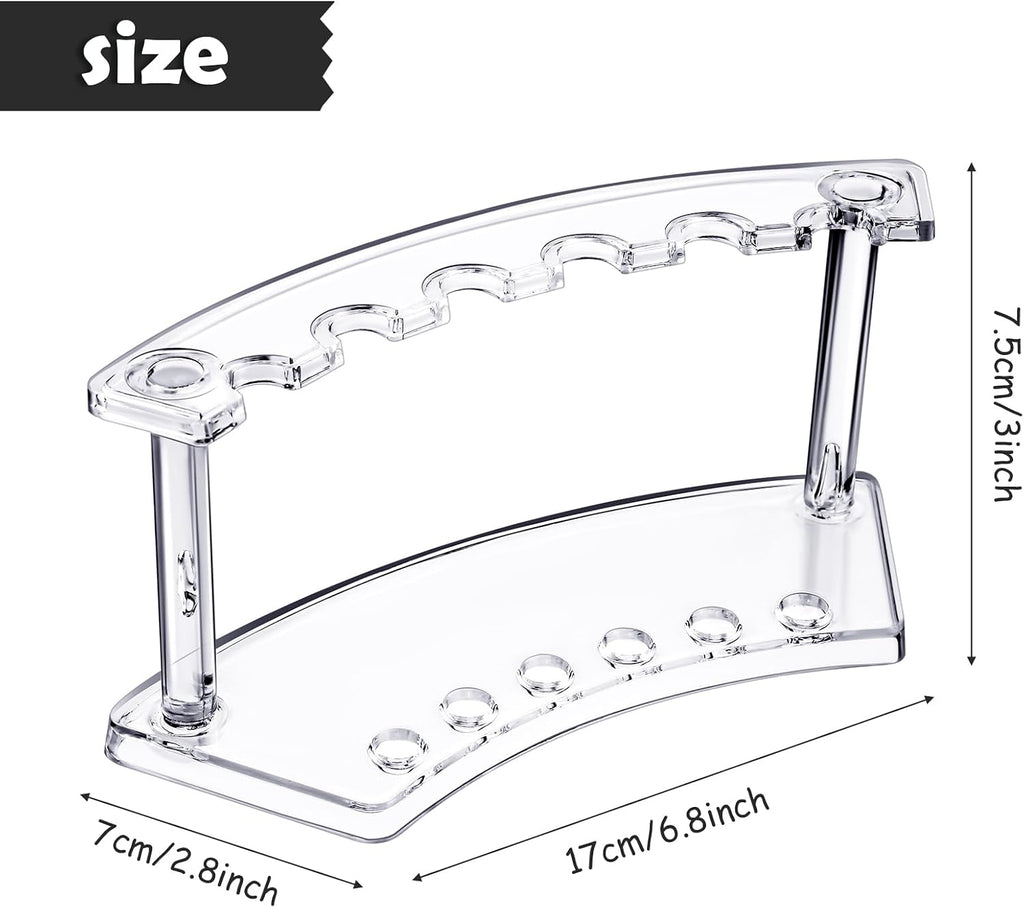 Tinlade 2 Pieces Plastic Pen Holder Stand Pen Display Stand, Clear
