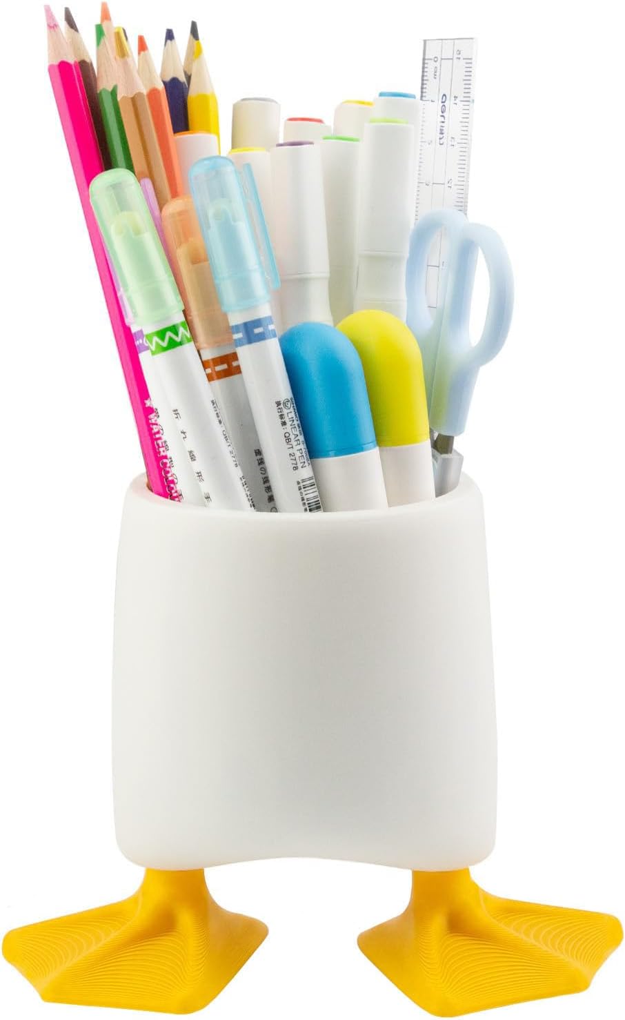 Creative Fun Duck Pen Pencil Holder, Multifunctional Stationery Pen Holder