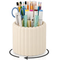 Anyoifax Rotating Pen Holder for Desk Removable Pencil Cup, Small White