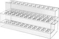 Acrylic Pen Holder, 44-Slots Pen Display Stand Focal Pen Holder Beadable Pen Display Stand Rack Organizer for Home Office Desk School Supplies