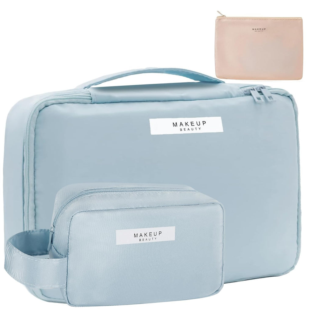 Queboom Travel Makeup Bag Cosmetic Bag Toiletry Bag for Women & Men, Green