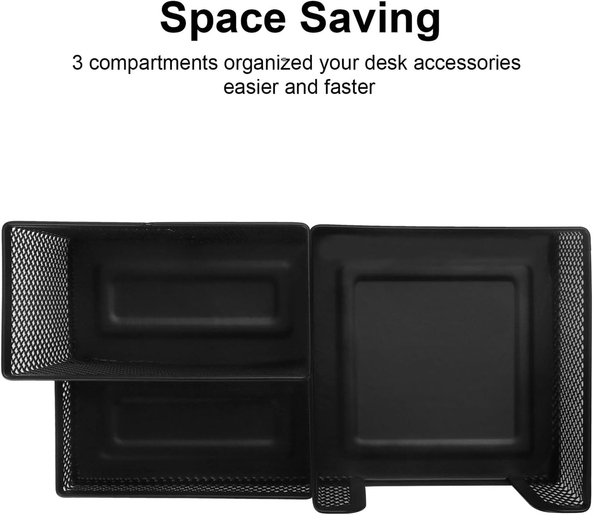 Comix 6 Packs Mesh Pen Holder, Desk Organizer for Home Office, Black