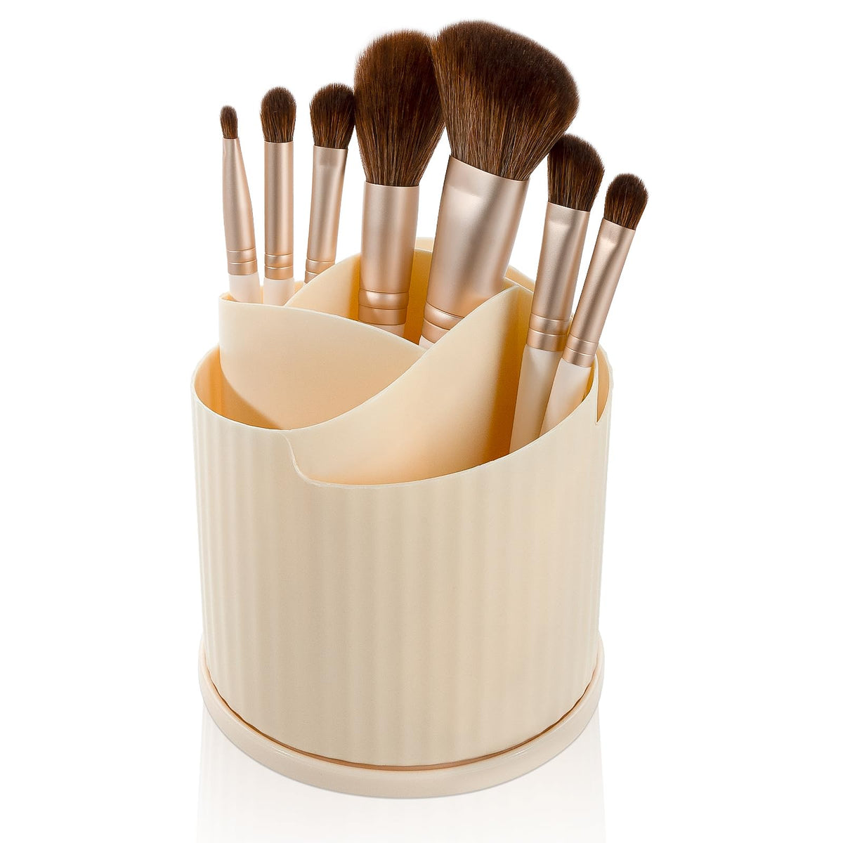 Anyoifax 360 Rotating Makeup Brush Holder Make Up Brushes Organizer, White