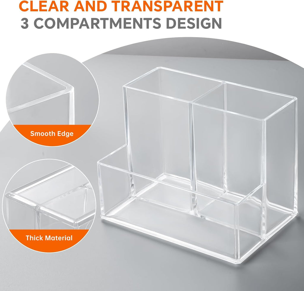 Acrylic Pen Holder for Desk, Pencil Holder for Home, Classroom