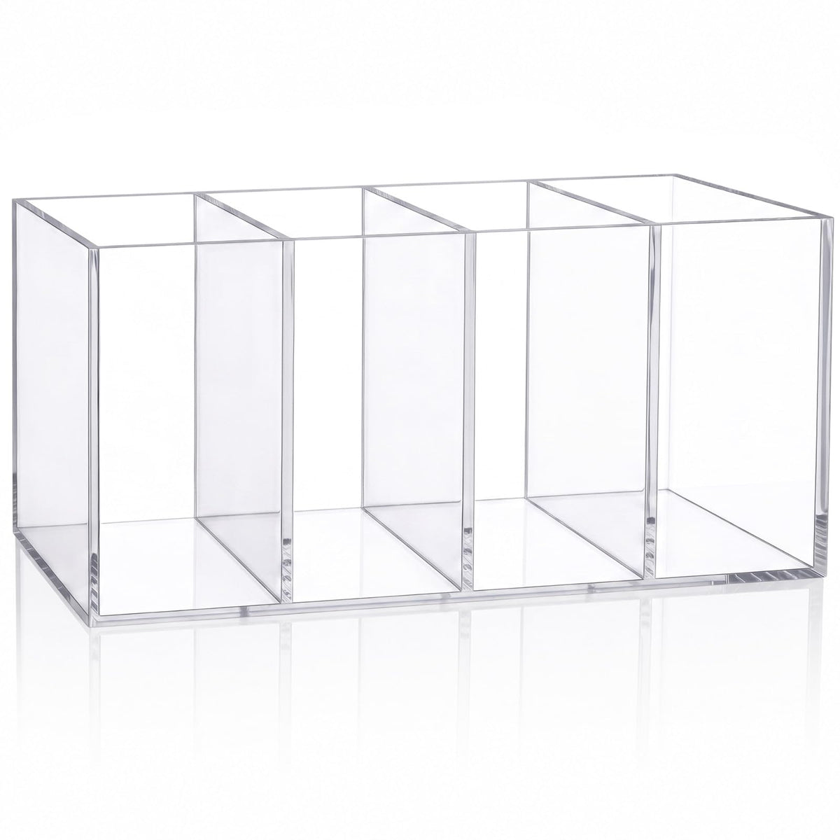 Mototo Acrylic Pen Holder Back to School 4 Compartments Pencil Organizer