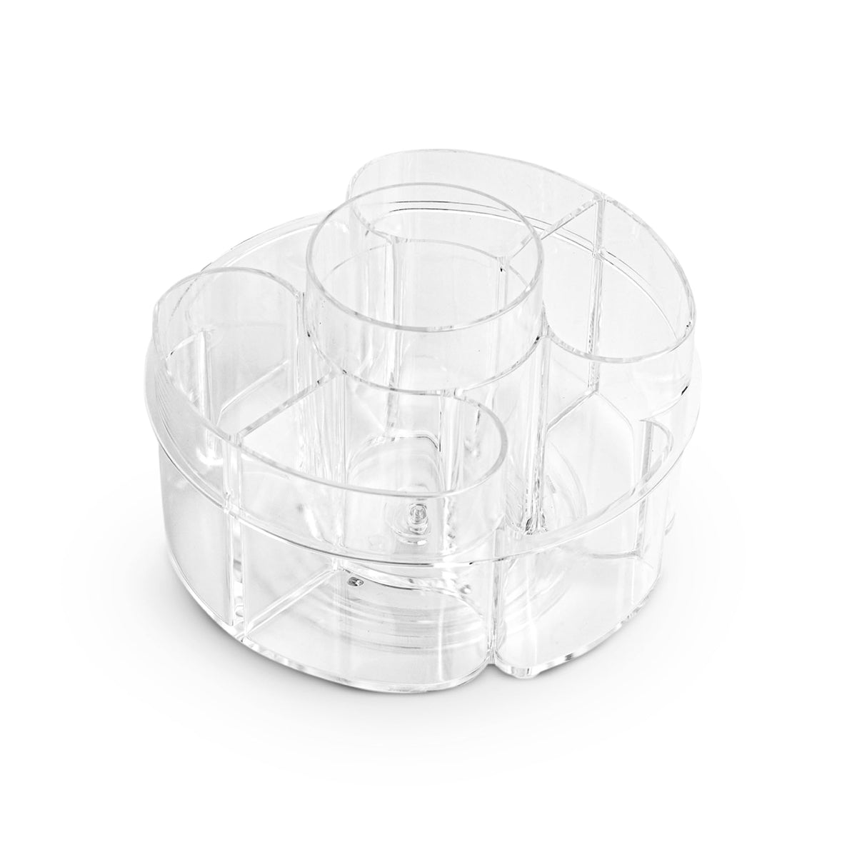 Masirs 360 Rotating Makeup Organizer Countertop, Adjustable Shelf, Clear