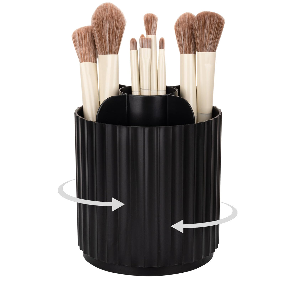 Anyoifax 360 Rotating Makeup Brush Holder Make Up Brushes Organizer, White