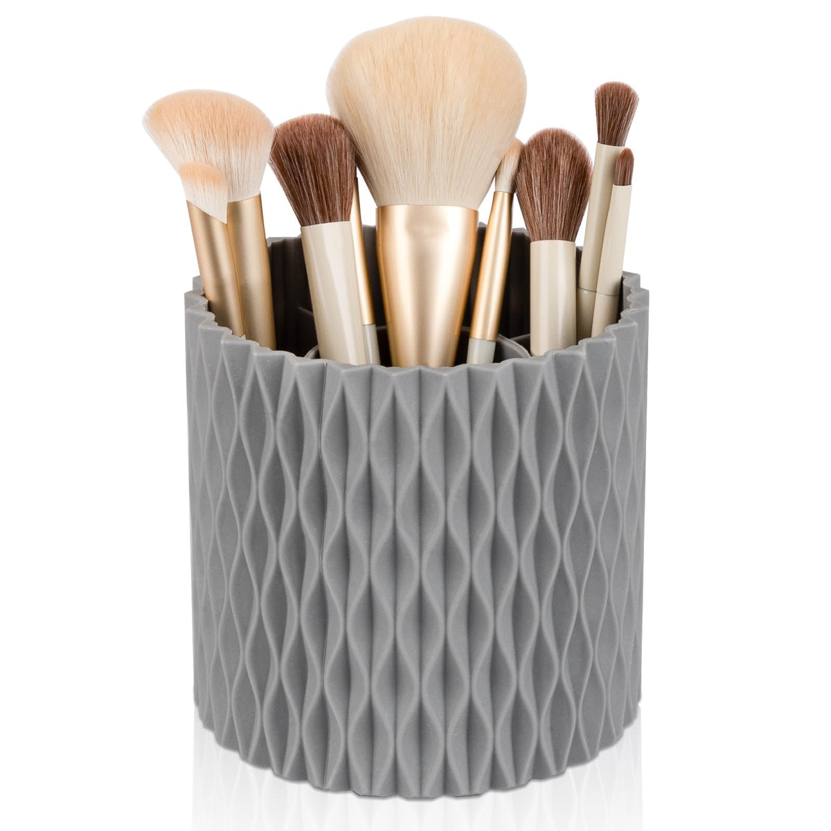 Anyoifax 360 Rotating Makeup Brush Holder Make Up Brushes Organizer, White