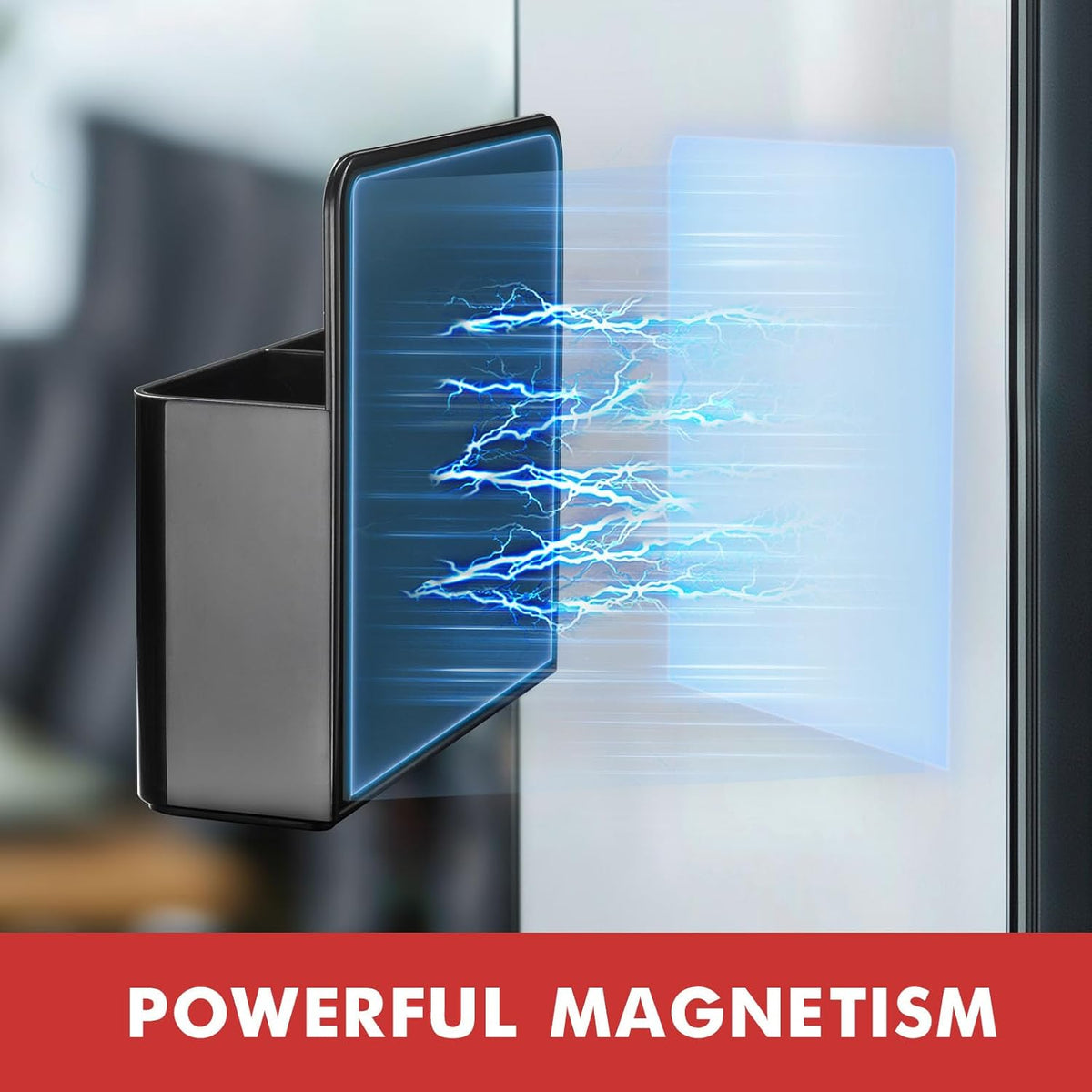 BEYGORM Plastic Magnetic Pen Holder, Powerful Magnet, 2 Pack