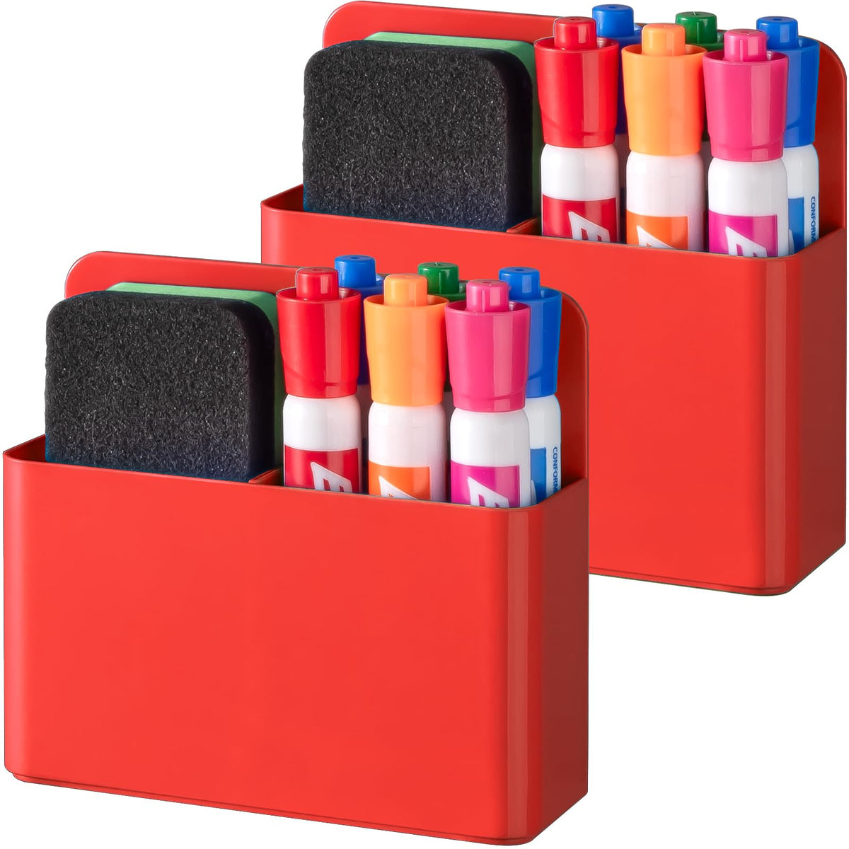 BEYGORM Plastic Magnetic Pen Holder, Powerful Magnet, 2 Pack