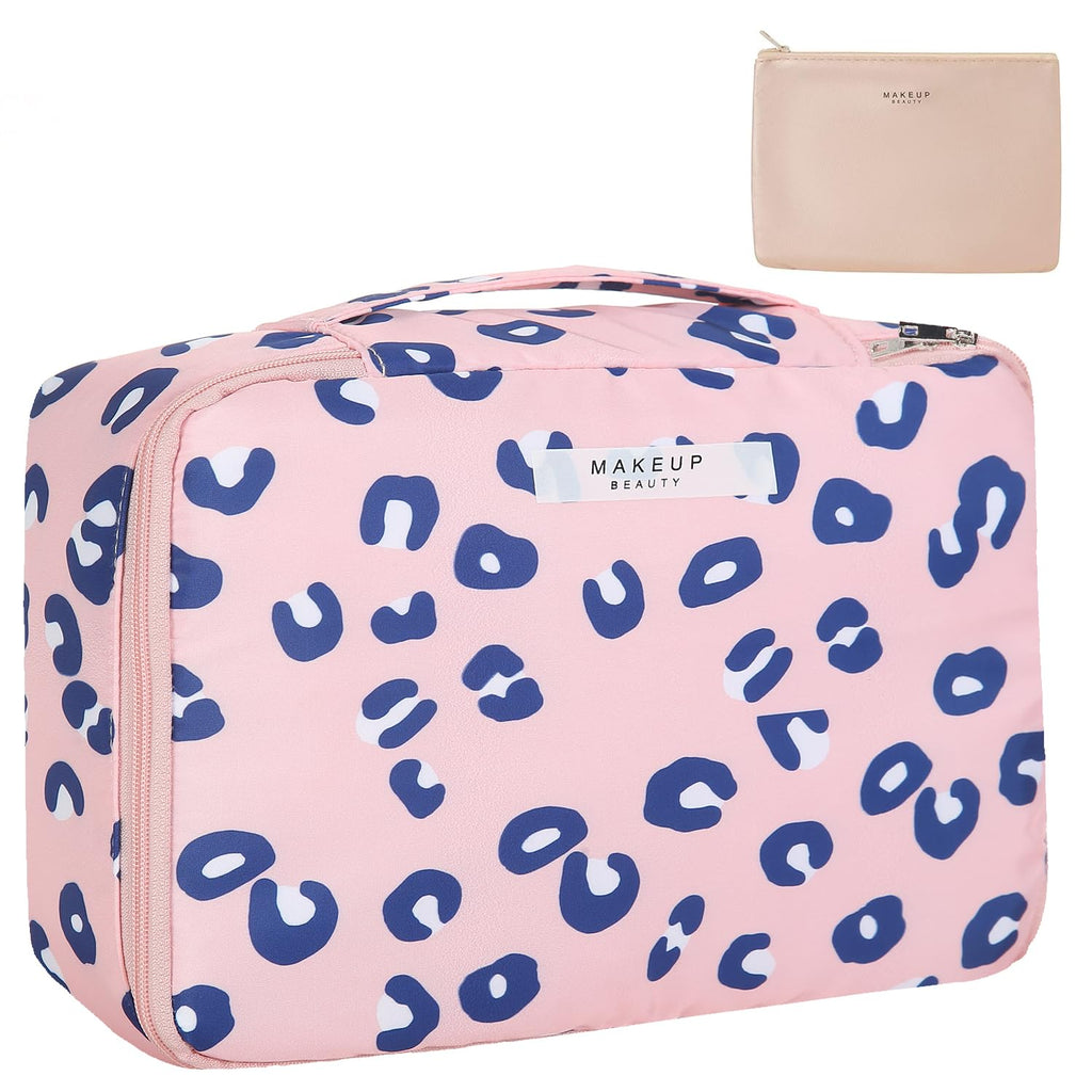 Queboom Travel Makeup Bag Cosmetic Bag Toiletry Bag for Women & Men, Green