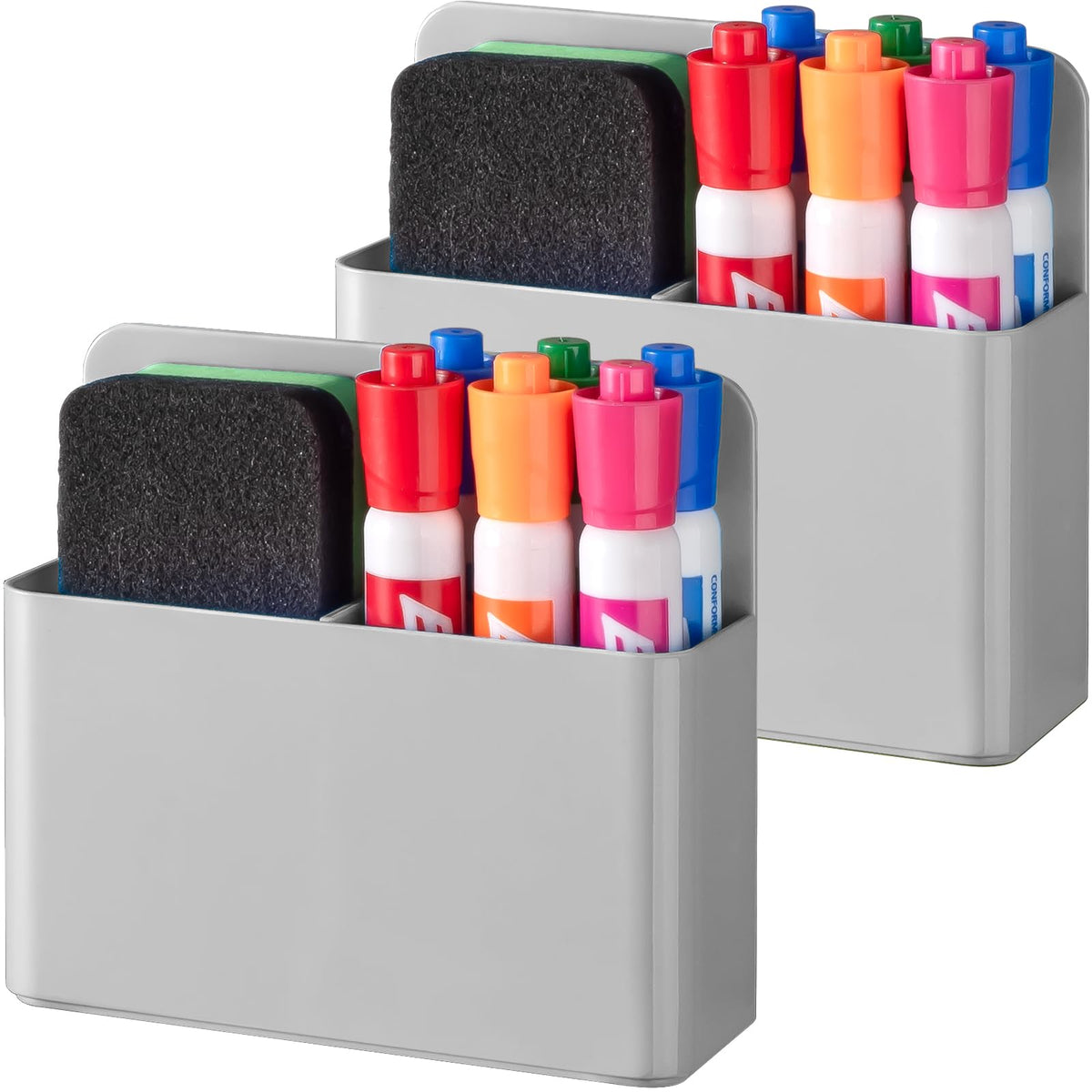 BEYGORM Plastic Magnetic Pen Holder, Powerful Magnet, 2 Pack