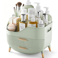 Pajiriona Makeup Organizer with Drawers, Green Skincare Organizer for Vanity, Storage Box with Handle, Large Cosmetic Display Case for Dresser, Bathroom Countertop