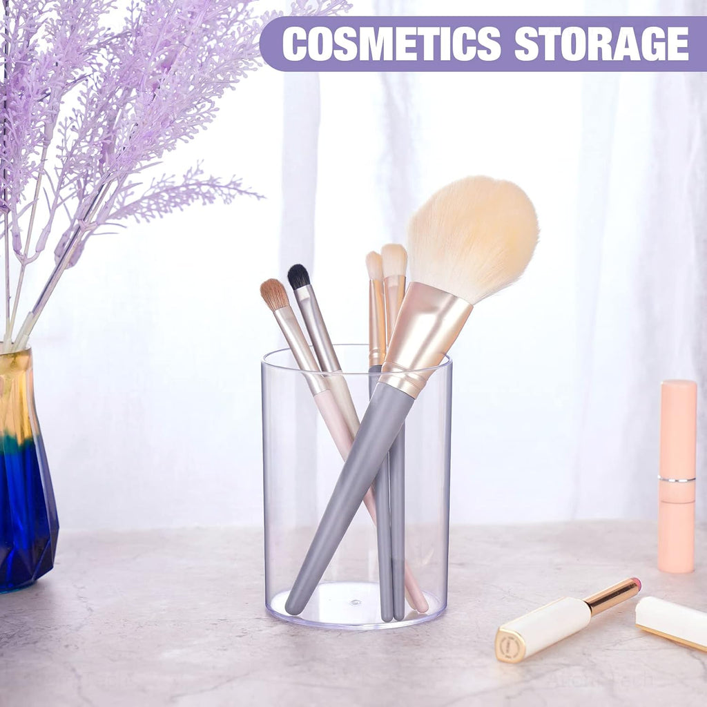 3 Pcs Stylish Clear Acrylic Desk Organizer Pen and Pencil Holders
