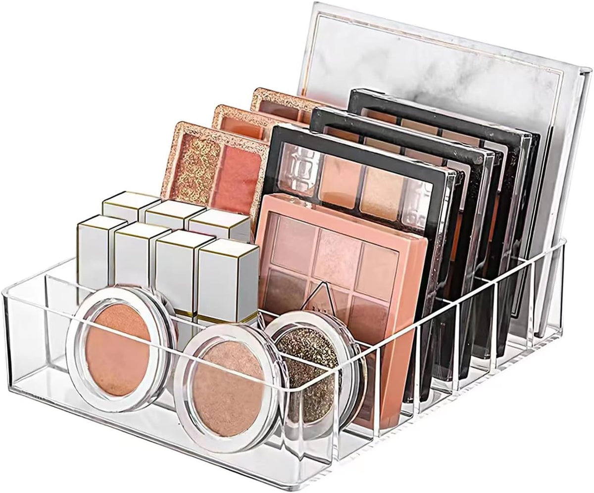 WECHENG Clear Plastic Acrylic Makeup Organizer for Makeup Palette Organizer