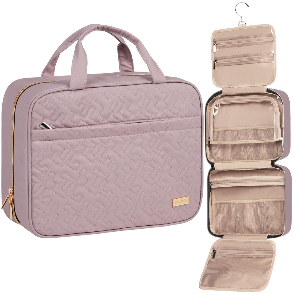 NISHEL Travel Toiletry Bag for women, Portable Hanging makeup Organizer