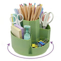 Pencil Pen Holder Desk Organizers Green Desktop Storage Stationery Supplies, Cute Cup Pot for Office, School, Art Supply