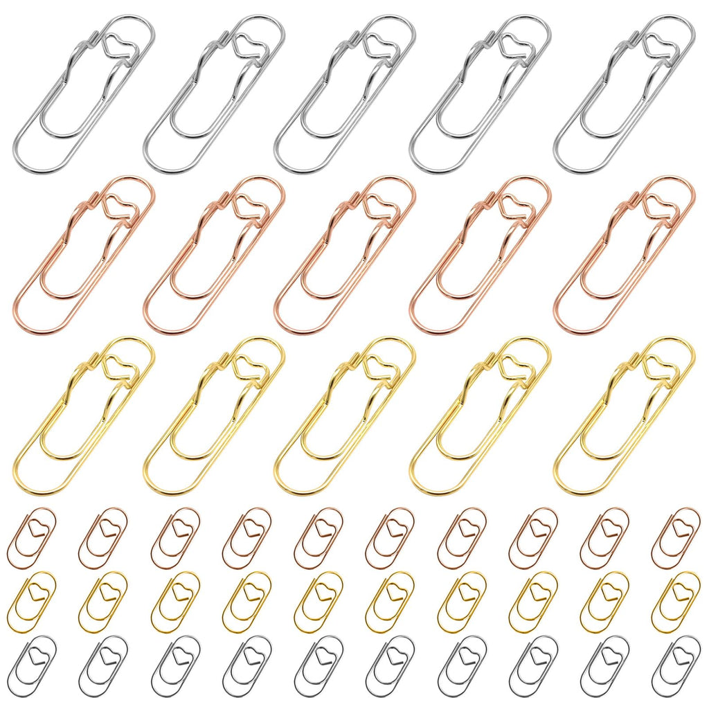 12Pcs Metal Pen Clip for Notebook, Portable Pen Holder Clip Pencil Clip, Multi Function Paper Clip Pen Holder Pen Paper Clip Bookmark Stationery Tool Office Supplies for Notebook Journals, Gold