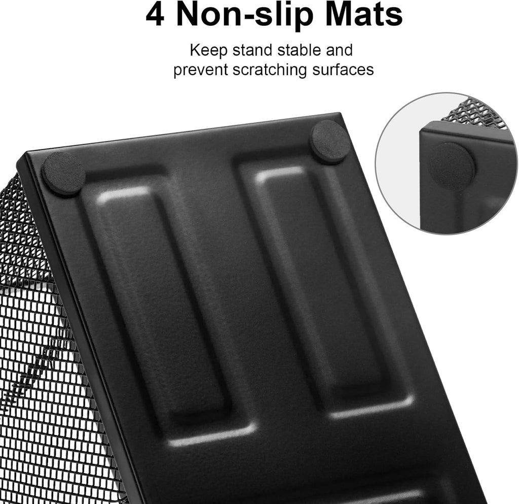 Comix 6 Packs Mesh Pen Holder, Desk Organizer for Home Office, Black