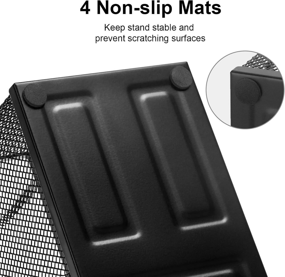 Comix 6 Packs Mesh Pen Holder, Desk Organizer for Home Office, Black