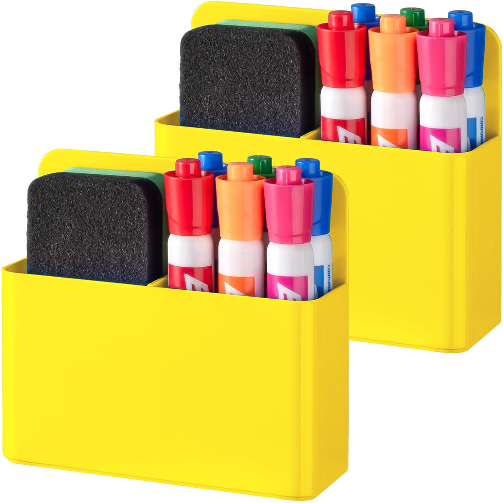 BEYGORM Plastic Magnetic Pen Holder, Powerful Magnet, 2 Pack