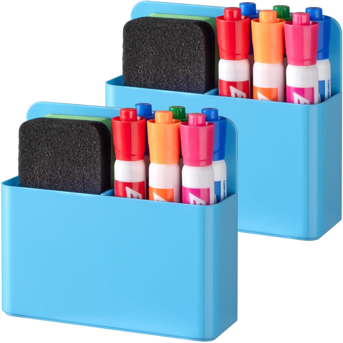 BEYGORM Plastic Magnetic Pen Holder, Powerful Magnet, 2 Pack