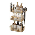 Akinbas 3 Tier Bathroom Organizer Countertop Makeup Perfume Tray Skincare Organizer for Bathroom Dresser Vanity (Grey)
