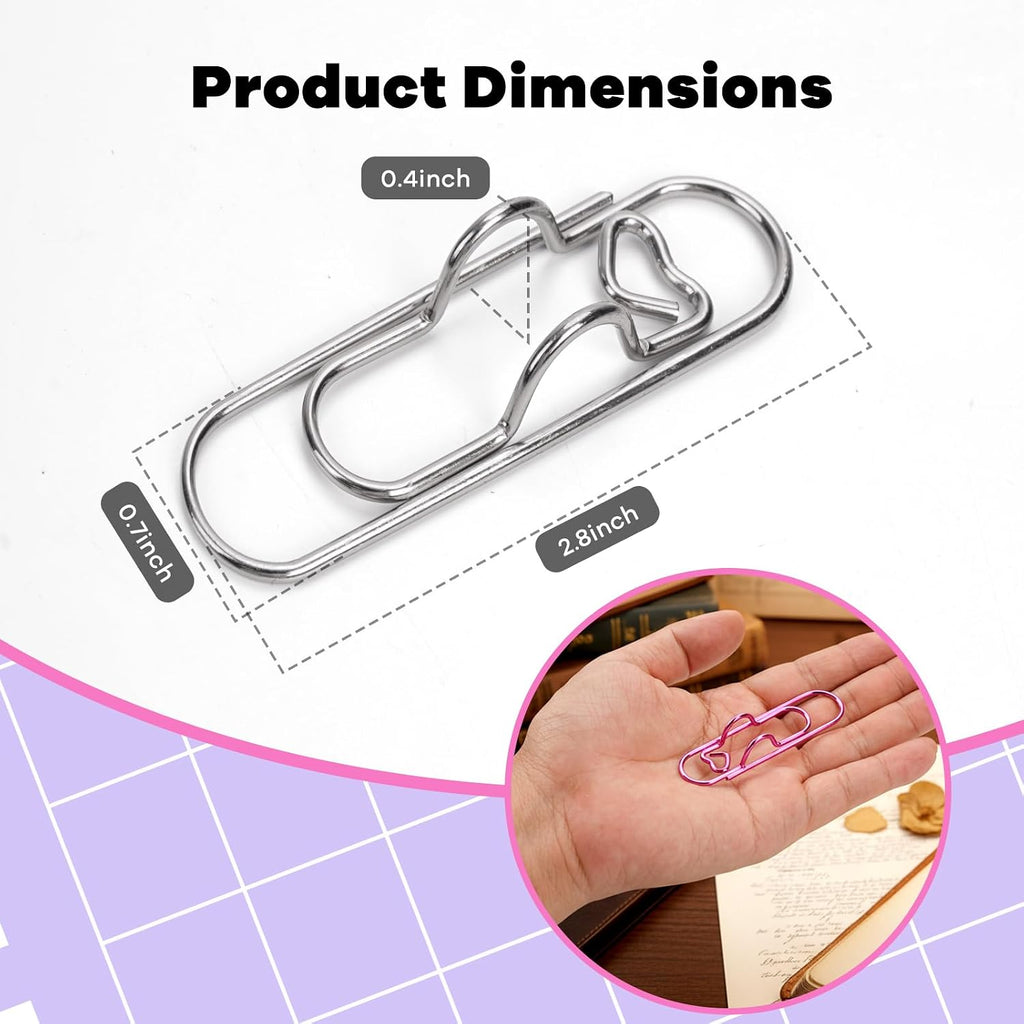 Paper Clip Pen Holder for Notebook, 8pcs Metal Pen Clip for Journal