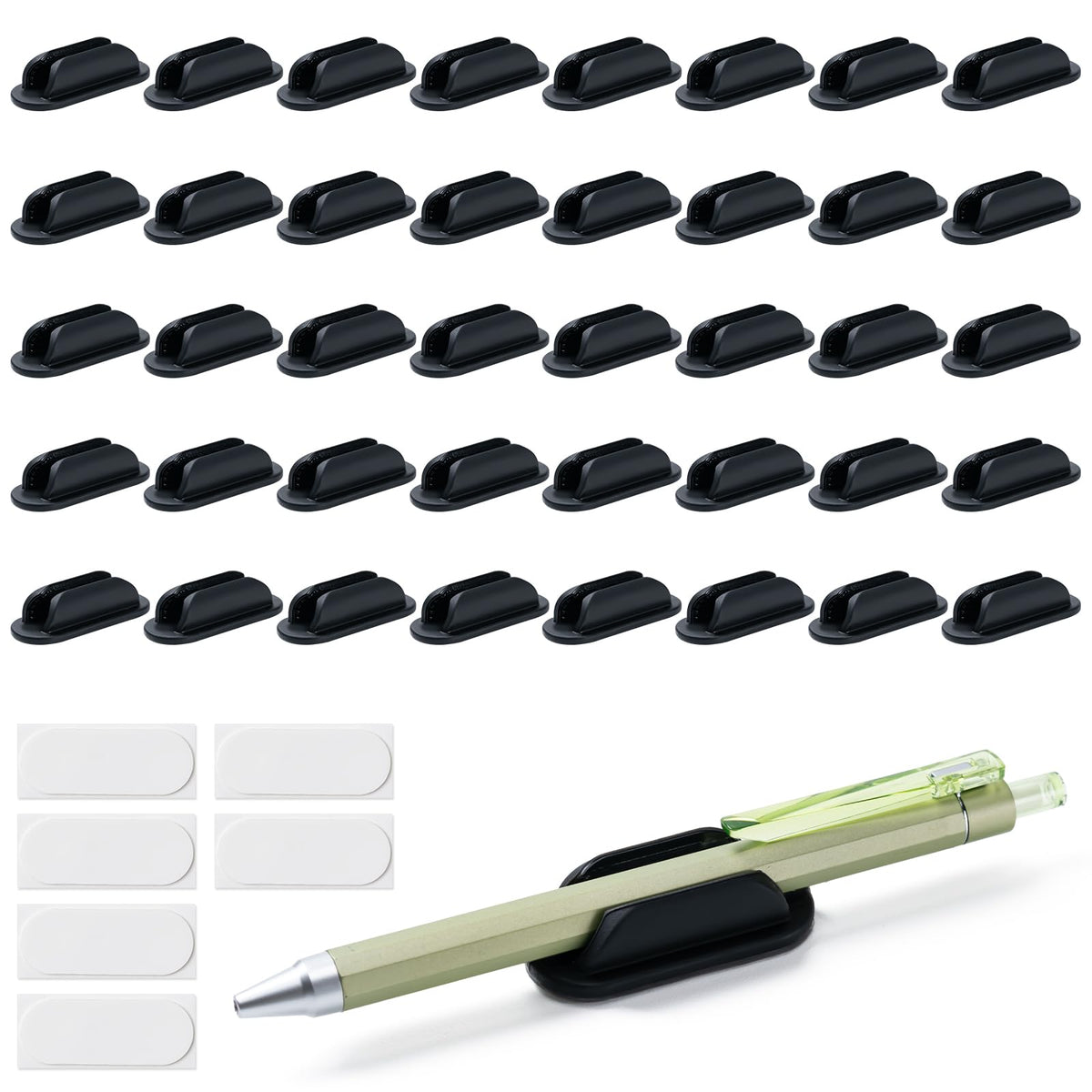 20 Pack Adhesive Pencil Holders for Desk,Silicone Flexible Pen Holder for Wall, Office, School,Home,Classroom Must Haves,Teacher Supplies Accessories,Desk Organizer,Art Supply,Small Gift ﻿